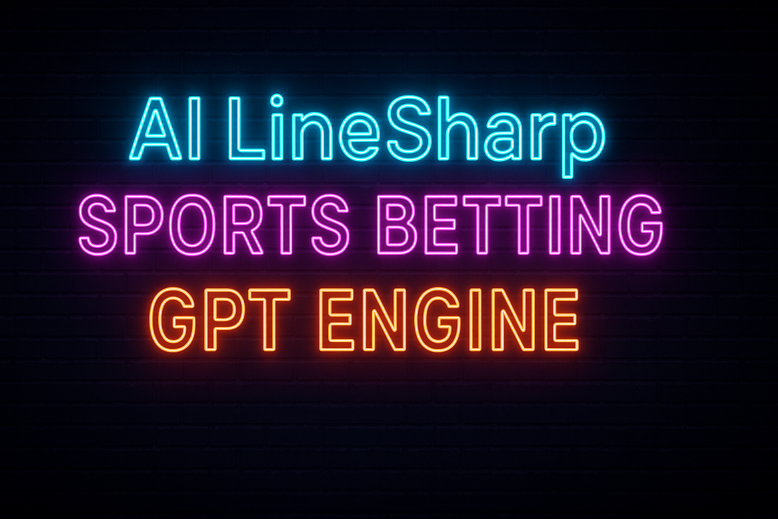 AI LineSharp Sports Betting GPT Engine neon cover